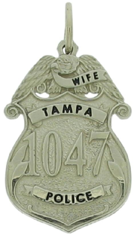 Custom Tampa, FL Police Officer badge pendant