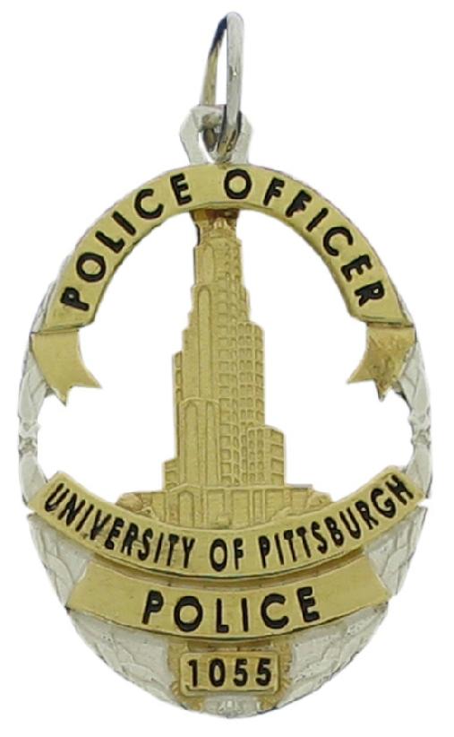 Custom University of Pittsburgh Police Officer badge pendant