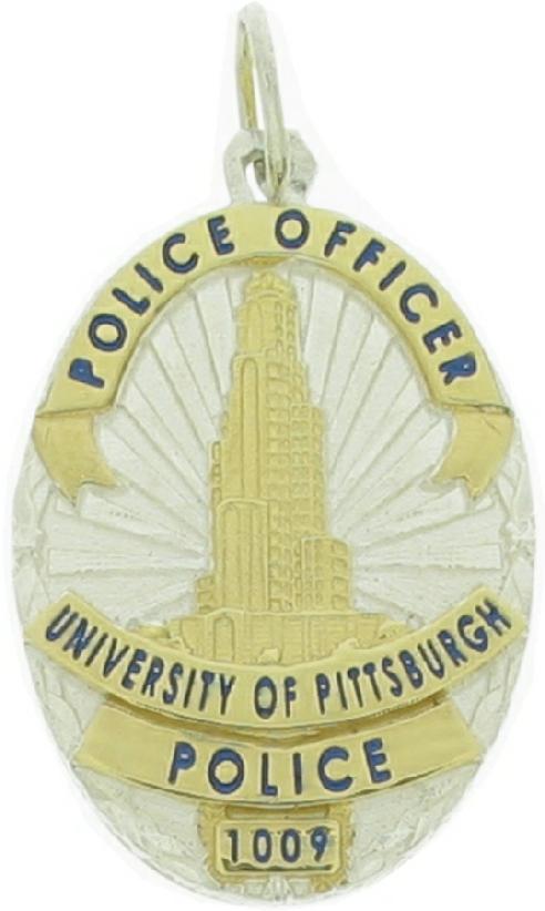 Custom University of Pittsburgh Police Officer badge pendant