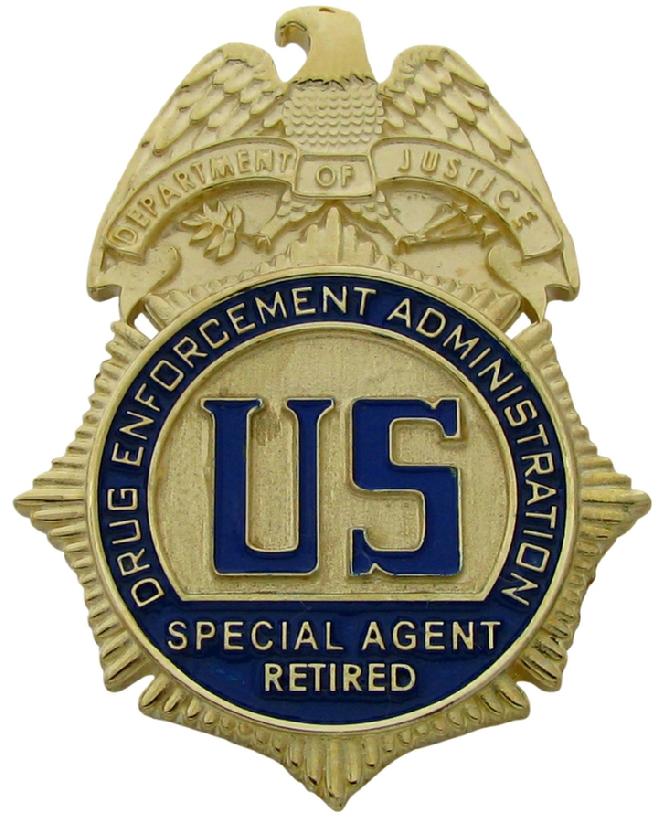 Custom US DEA badge pendant