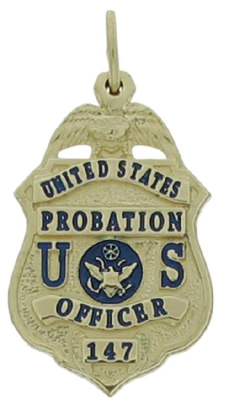 Custom US Probation Officer badge pendant