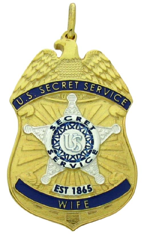 Custom US Secret Service badge pendant