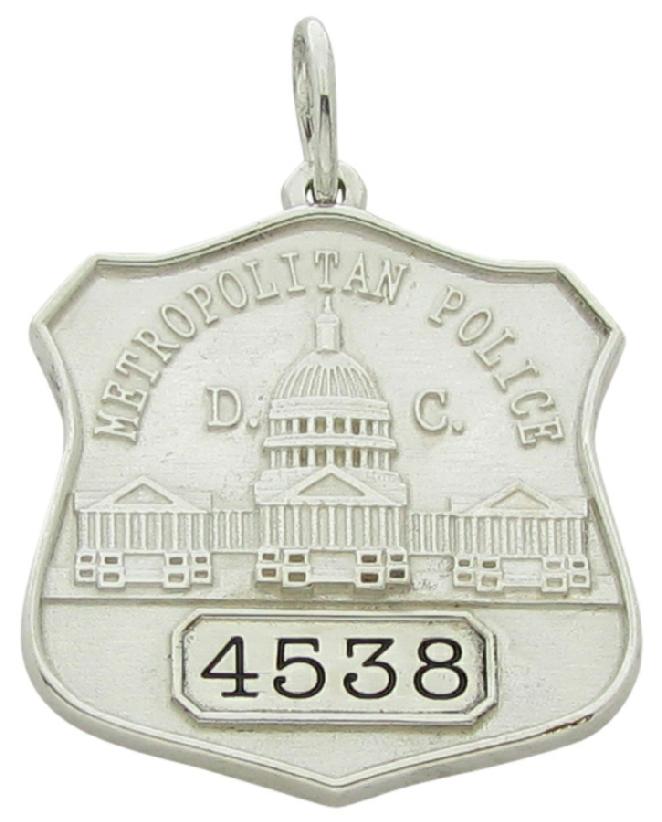 Custom Washington Metropolitan Police Officer shield pendant