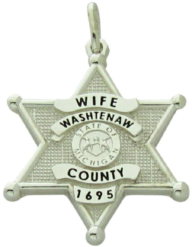 Custom Washtenaw County, MI Sheriff badge pendant