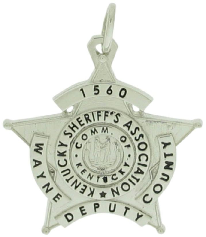 Custom Wayne County, KY Sheriff Deputy badge pendant