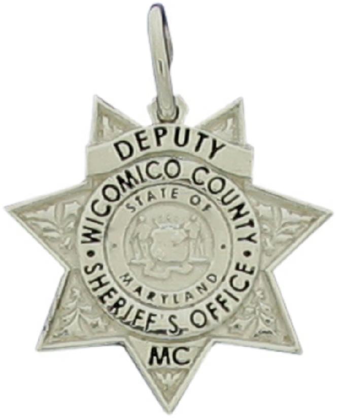 Custom Wicomico, MD Sheriff Deputy badge pendant